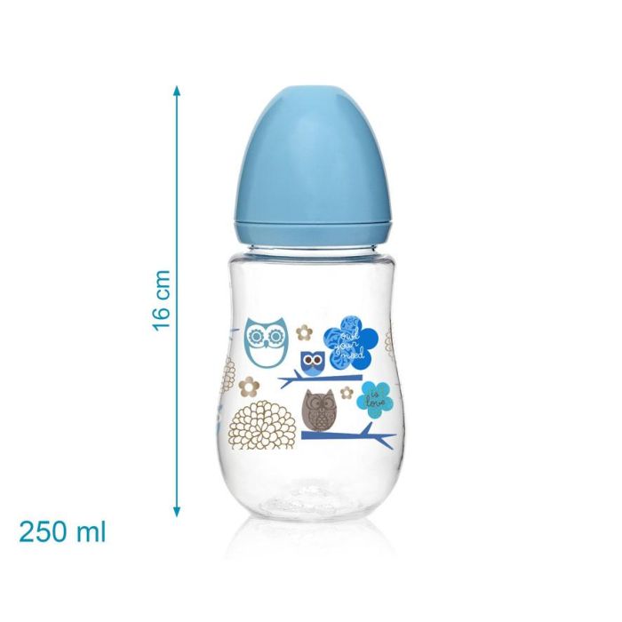 KioKids Set Biberón 250 mL, Chupete y Pinza Azul - Tetina Silicona Ortodóntica Anticólico para Bebés +6 Meses 2