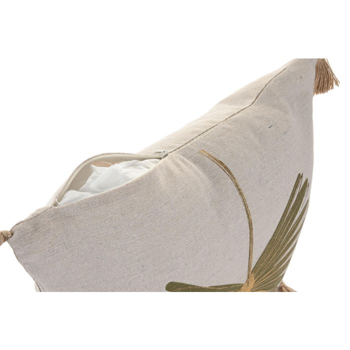 Cojin Boho DKD Home Decor Natural Verde 45 x 45 cm (2 Unidades) 4 Cojin Boho DKD Home Decor Natural Verde 45 x 45 cm (2 Unidades) 4