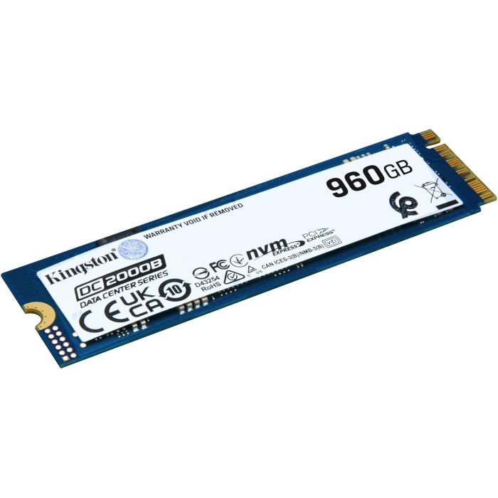 Kingston DC2000B SSD Enterprise Server M.2 960GB NVMe PCIe 4.0 x4 2280 - Lectura 7000 MB/s, Escritura 1300 MB/s