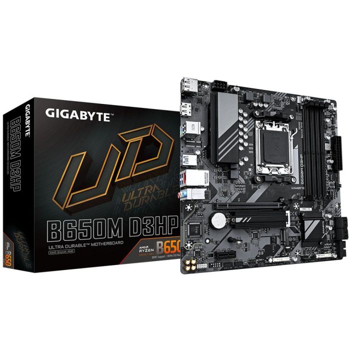 Gigabyte B650M D3HP Placa Base Micro ATX Socket AM5 para AMD Ryzen 7000/8000/9000 DDR5 PCIe 4.0 LAN 2.5GbE 9MB65MDHP-00-10 0 Gigabyte B650M D3HP Placa Base Micro ATX Socket AM5 para AMD Ryzen 7000/8000/9000 DDR5 PCIe 4.0 LAN 2.5GbE 9MB65MDHP-00-10 0