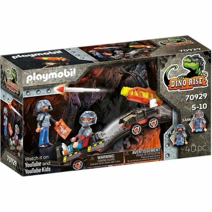 Dino mine carro de cohetes playmobil dino rise