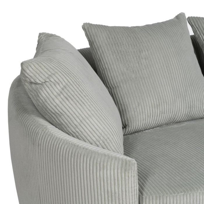 Sofá 3 Plazas Hielo Tejido Salón 197 X 96 X 75 cm