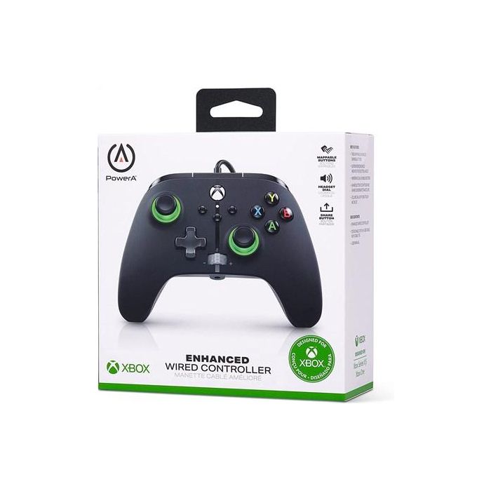 Enhanced Mando Con Cable Xbox Series X/S Green Hint POWER A 1518818-02 9