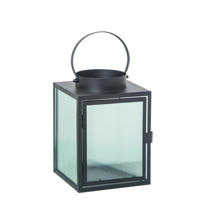 Farol Alexandra House Living Negro Acero 14 x 20 x 14 cm Portavelas 3