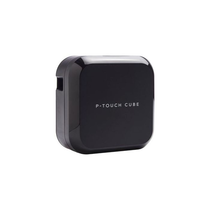 Brother Rotuladora PT-P710BT Cube Negro, Conexión Bluetooth y USB, Anchos de Cinta 3.5-24mm, Impresión de Códigos de Barras