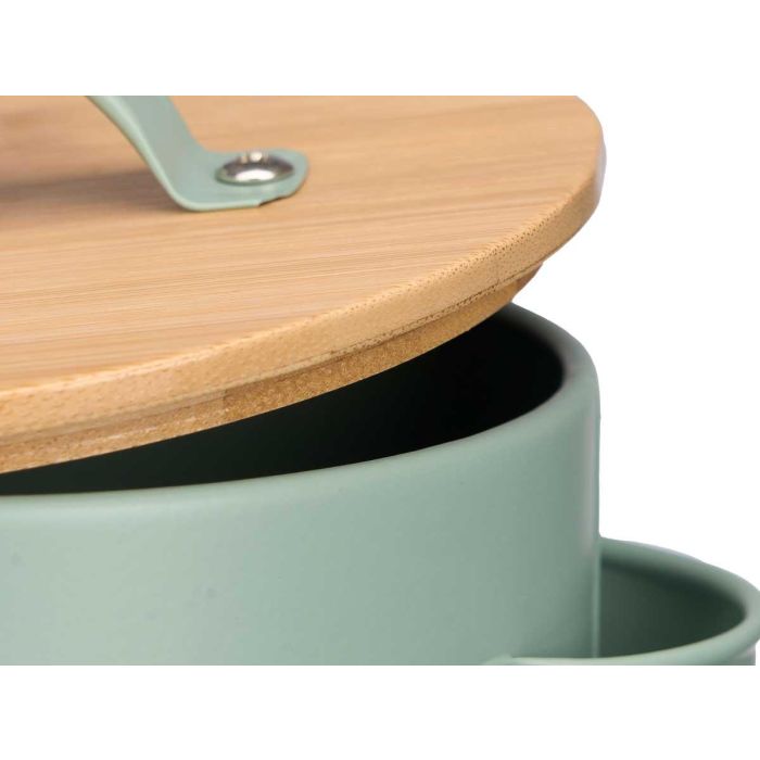 Cebollero Tapa Bambu Verde Menta Kinvara 17x19x14cm (6 Unidades) 2 Cebollero Tapa Bambu Verde Menta Kinvara 17x19x14cm (6 Unidades) 2