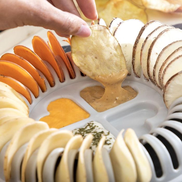 Set para Hacer Chips al Microondas con Mandolina y Recetas Chipit InnovaGoods 8 Set para Hacer Chips al Microondas con Mandolina y Recetas Chipit InnovaGoods 8