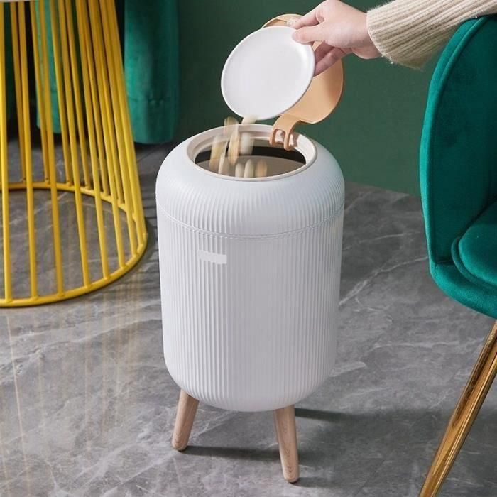 Cubo de basura de baño independiente con empuje - LIMO - KITCHEN MOVE - 9L - Madera de diseño 1 Cubo de basura de baño independiente con empuje - LIMO - KITCHEN MOVE - 9L - Madera de diseño 1