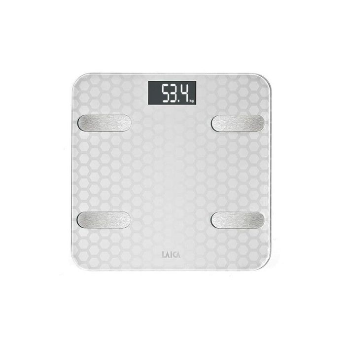 Báscula Digital de Baño LAICA Blanco Plateado 4 Báscula Digital de Baño LAICA Blanco Plateado 4