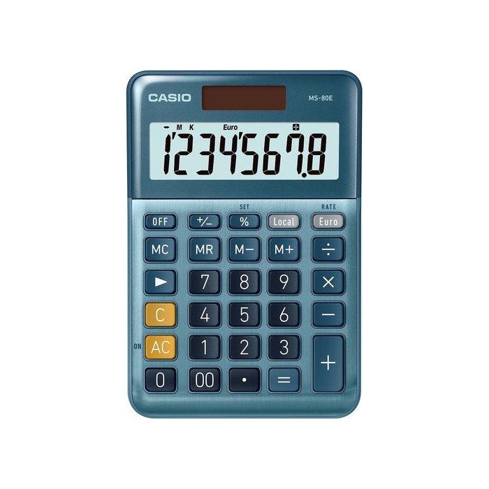 Casio Calculadora de Oficina Sobremesa Azul Ms-80E