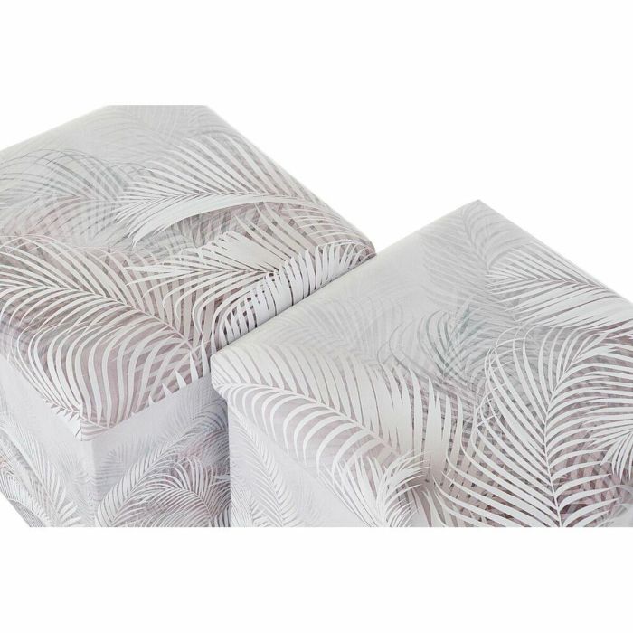 Caja Plegable Tropical DKD Home Decor Gris 34 x 34 x 34 cm (2 Unidades) 1 Caja Plegable Tropical DKD Home Decor Gris 34 x 34 x 34 cm (2 Unidades) 1
