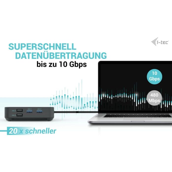 Hub USB i-Tec C31TRIPLE4KDOCKPDPRO Negro 9
