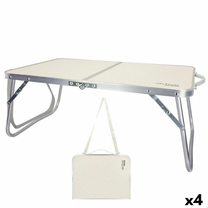 Mesa Plegable Aktive Crema 60 x 25 x 40 cm (4 Unidades) Mesa Plegable Aktive Crema 60 x 25 x 40 cm (4 Unidades)