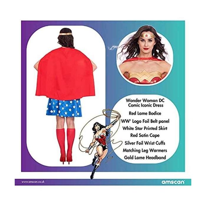 W.B. Disfraz de Wonder Woman para Adulto Talla XL (42/44) Multicolor 6 W.B. Disfraz de Wonder Woman para Adulto Talla XL (42/44) Multicolor 6