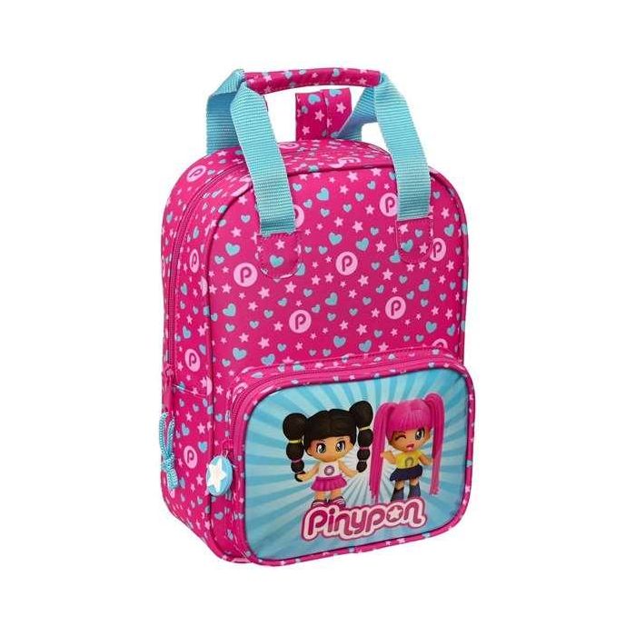 Mochila Escolar Pinypon Azul Rosa 20 x 28 x 8 cm