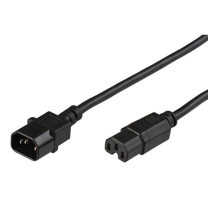MicroConnect Cable de extensión C14 a C15, 2m, para servidor, PDU, PC o monitor
