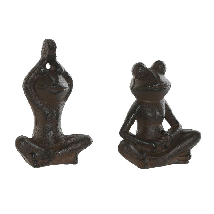 Figura DKD Home Decor Negro Marron 5 x 11.7 x 10.2 cm (4 Unidades) Figura DKD Home Decor Negro Marron 5 x 11.7 x 10.2 cm (4 Unidades)