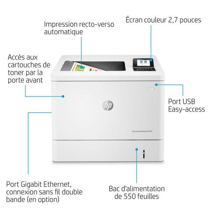 HP Impresora laser color laserJet Enterprise M554dn