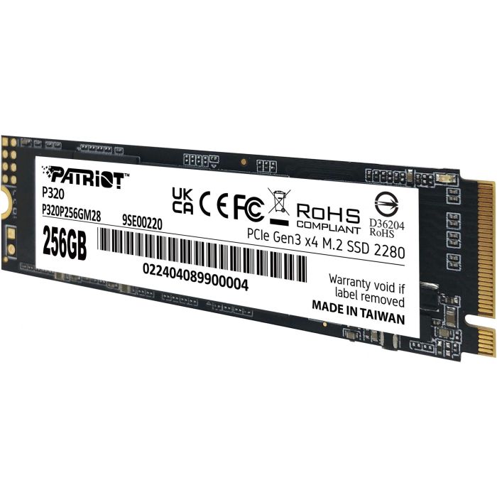 Patriot PE996 SSD M.2 P320 256GB PCIe 3.0 NVMe 2200/1200 MB/s 2280 para PC/Portátil 3 Patriot PE996 SSD M.2 P320 256GB PCIe 3.0 NVMe 2200/1200 MB/s 2280 para PC/Portátil 3