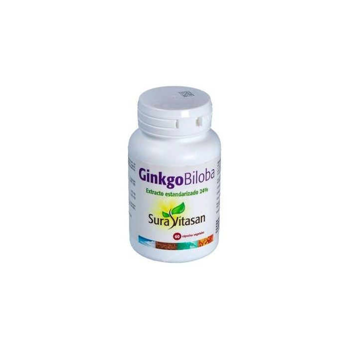 SURA VITASAN Ginkgo Biloba Estandarizado 24% Glicósidos de Flavonoides y Lactonas Terpénicas 60 Cápsulas