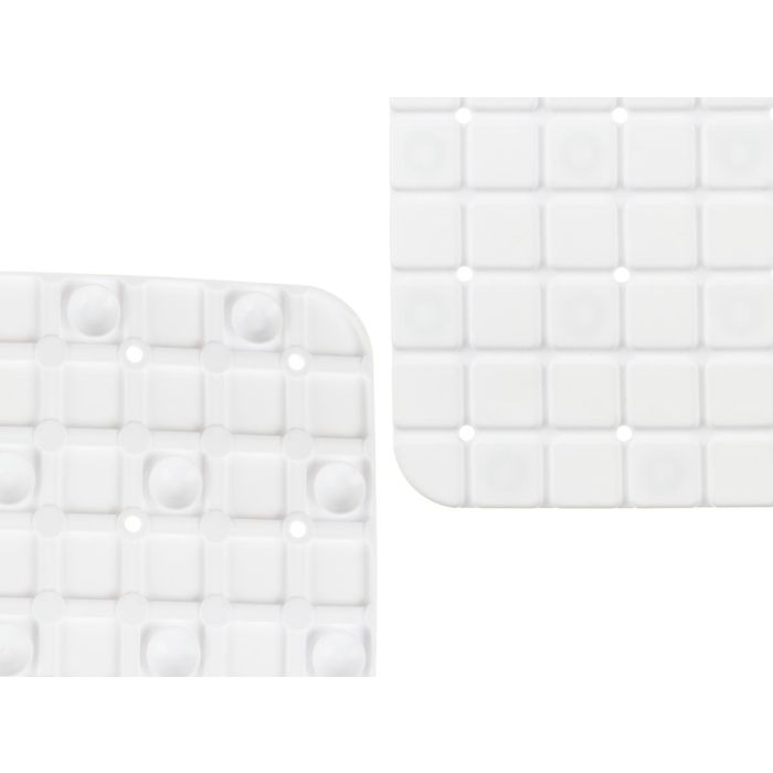 Alfombra Baño Antideslizante Cuadros Blanco Peq Berilo 6X57CM (6 Unidades) 3 Alfombra Baño Antideslizante Cuadros Blanco Peq Berilo 6X57CM (6 Unidades) 3