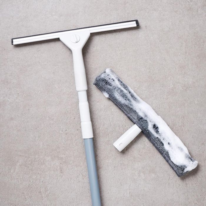 Day Limpiacristales Telescópico Extensible hasta 1.5m con Escobilla Microfibra y Recambio 1