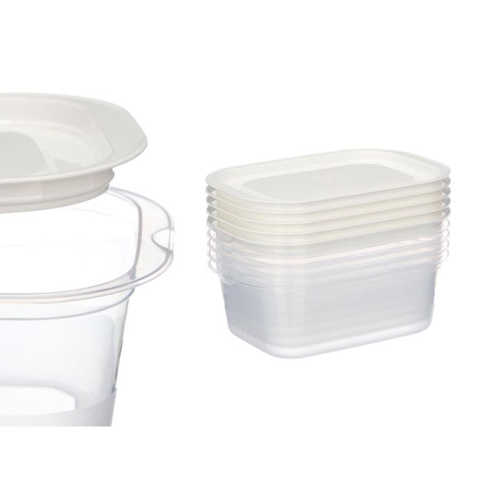 Set 5 Fiambreras Plastico Rectangular 1000Ml Leknes 20X14CM (12 Unidades) 3 Set 5 Fiambreras Plastico Rectangular 1000Ml Leknes 20X14CM (12 Unidades) 3
