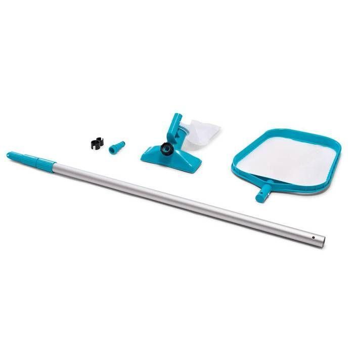 Intex Conjunto de Mantenimiento para Piscinas con Mango Telescópico Extensible de 239 cm, Material Aluminio y PP Resistente 1 Intex Conjunto de Mantenimiento para Piscinas con Mango Telescópico Extensible de 239 cm, Material Aluminio y PP Resistente 1