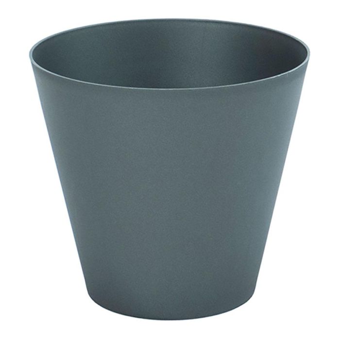 Plastiken Tes Maceta Cono de Inyección Antracita Ø22x20cm 6L 0 Plastiken Tes Maceta Cono de Inyección Antracita Ø22x20cm 6L 0