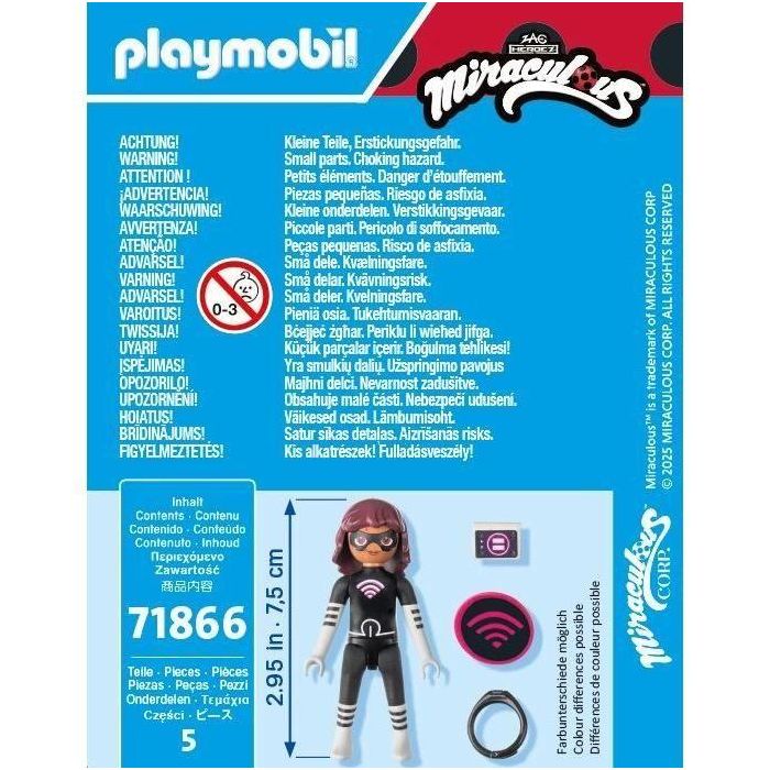 Playmobil 71866 Miraculous Lady Wifi Figura de Acción con Smartphone y Escudo para niños y niñas +4 años 4