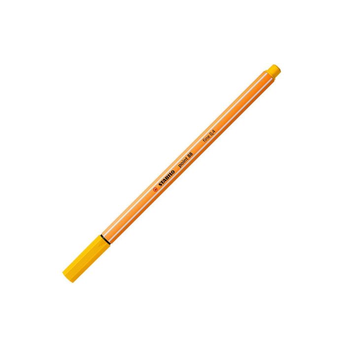 Rotulador Stabilo Punta De Fib Ra Point 88 Amarillo Punta Fina 0,4 mm 10 unidades 1