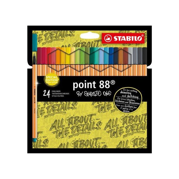 Rotulador Fibra Stabilo Point 88 Snooze One Edition Estuche De Carton De 24 (Set de 6)