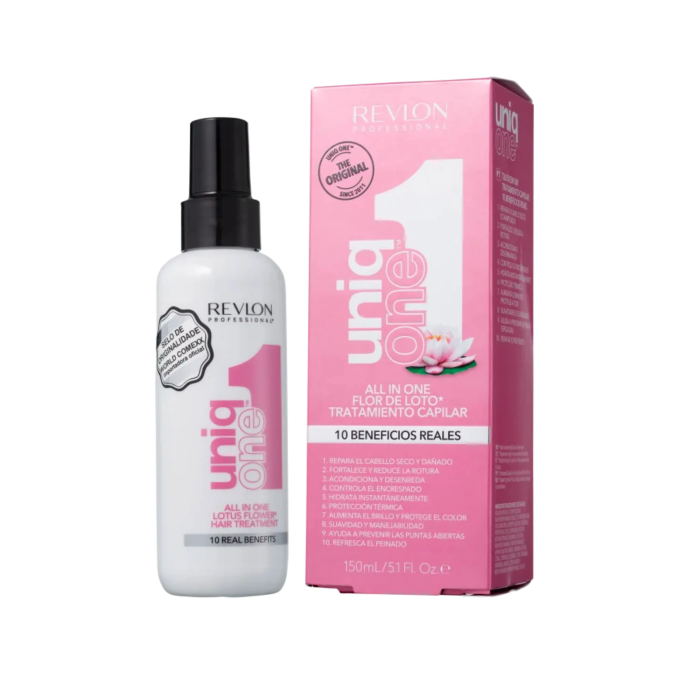 Revlon Uniq One All In One Lotus Hair Treatment Tratamiento Capilar sin Aclarado 10 Beneficios Aroma Flor de Loto 150 ml