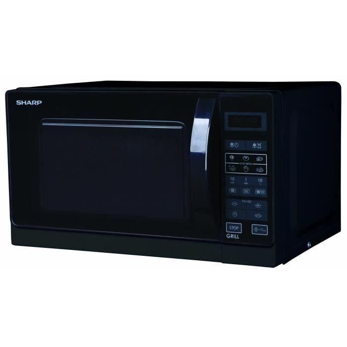 SHARP R-742BKW - Grill microondas - Negro - 25L - 900 W - Parrilla 1000 W - Independiente 1 SHARP R-742BKW - Grill microondas - Negro - 25L - 900 W - Parrilla 1000 W - Independiente 1