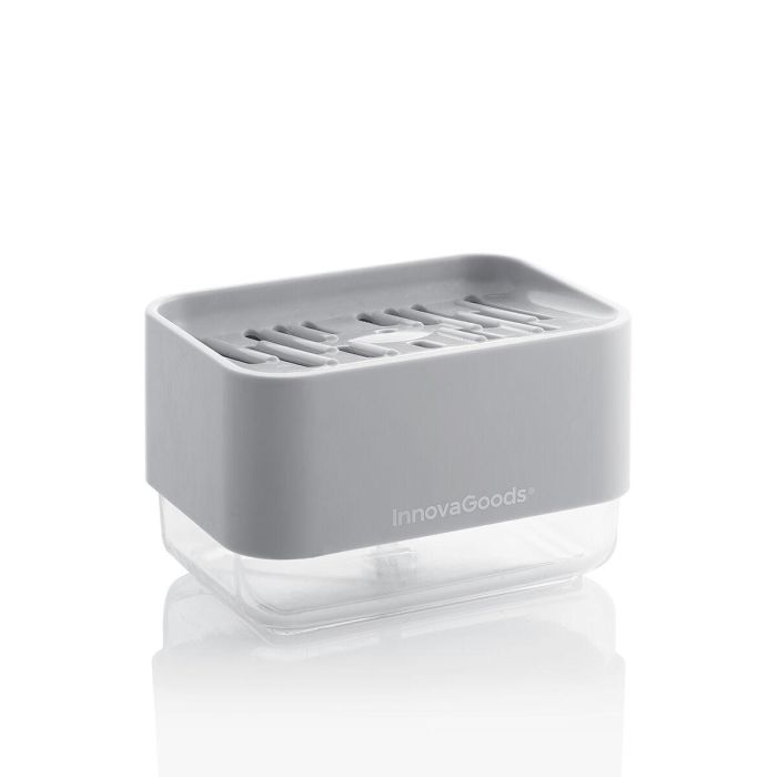 Dispensador de Jabón 2 en 1 para Fregadero Pushoap InnovaGoods 2 Dispensador de Jabón 2 en 1 para Fregadero Pushoap InnovaGoods 2