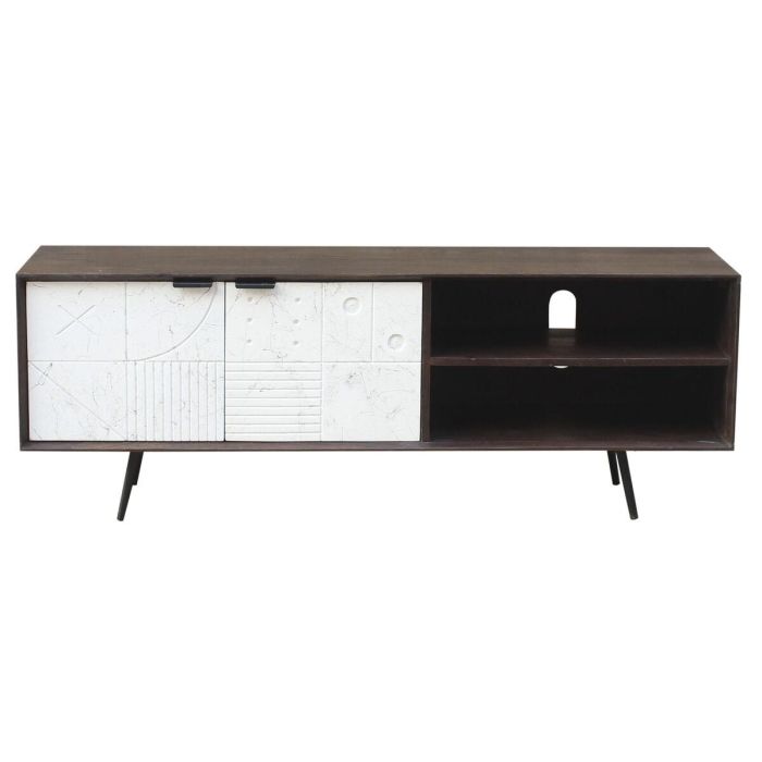 Mueble de TV DKD Home Decor Marrón oscuro 140 x 35 x 50 cm Madera de mango 3