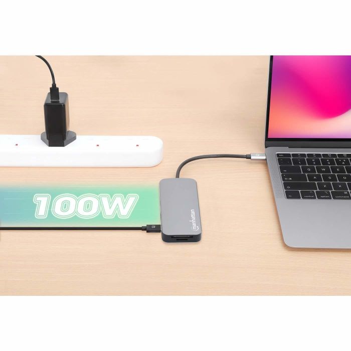 MANHATTAN USB-C 8-in-1 Dockingstation HDMI RJ45 3xUSB-A 10