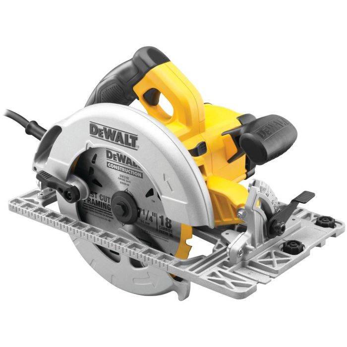 DEWALT Sierra Circular 1600W, Profundidad de Corte 61 mm, Disco 19 cm, con Maletín DWE576K