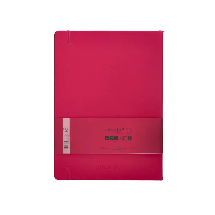 Antartik Cuaderno A4 Tapa Dura Hojas Cuadriculadas Burdeos 100 Hojas 80 gr FSC 2