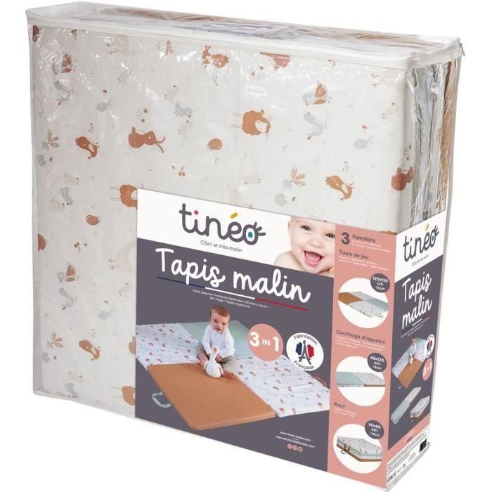 Tineo TIN3275055657623 Alfombra de Juego y Despertar Little Farmer Multifunción 3 en 1, 120x120 cm 3