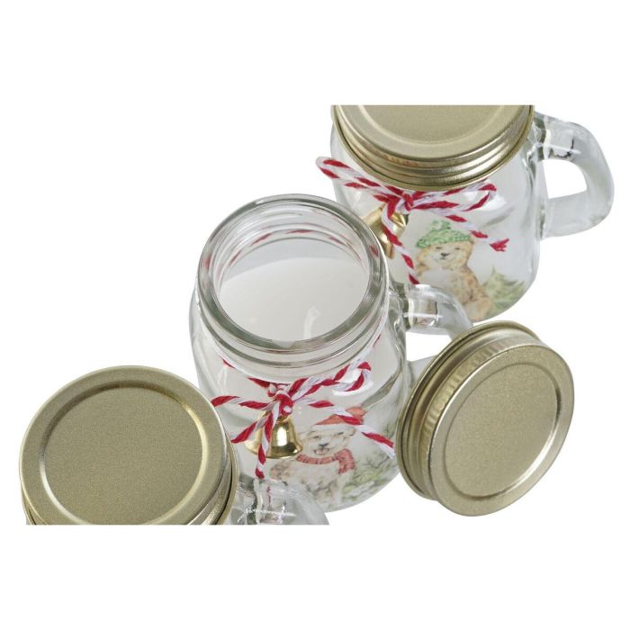 Vela Navidad Alpina DKD Home Decor Blanco Dorado 5 x 9 x 8 cm (3 Unidades) 1 Vela Navidad Alpina DKD Home Decor Blanco Dorado 5 x 9 x 8 cm (3 Unidades) 1