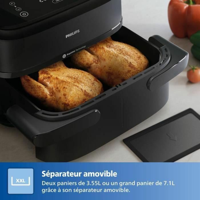Philips Freidora de aire XXL NA351/00 - Doble Tanque 7,1 L - 2450 W - 6 Ajustes Preestablecidos 7 Philips Freidora de aire XXL NA351/00 - Doble Tanque 7,1 L - 2450 W - 6 Ajustes Preestablecidos 7