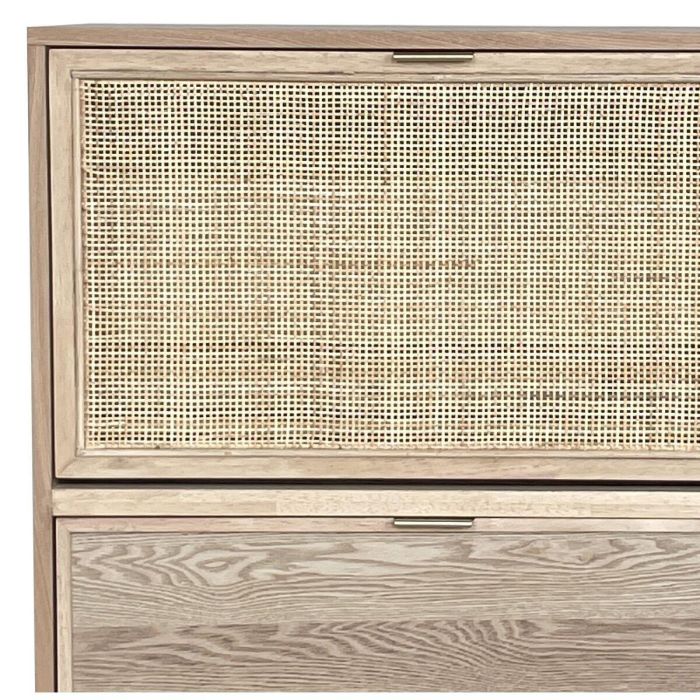 DKD Home Decor Mesita de Noche Tropical de Abeto y Ratán Natural 38 x 50 x 58 cm con 2 Cajones 0 DKD Home Decor Mesita de Noche Tropical de Abeto y Ratán Natural 38 x 50 x 58 cm con 2 Cajones 0