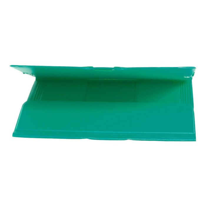 Carpeta Liderpapel Gomas Plastico Folio Solapas Color Verde 5