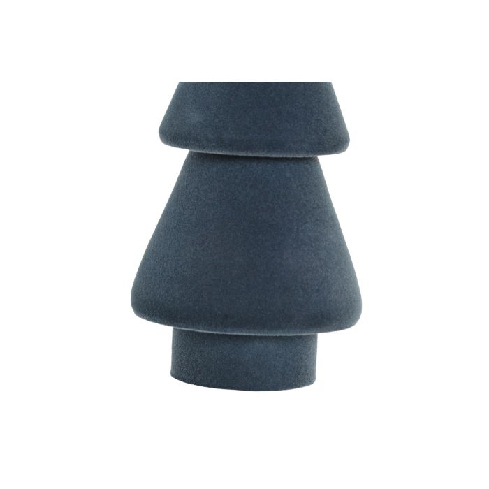 DKD Home Decor Árbol de Navidad Moderno Decoración Navideña Azul Paulownia Dimensiones 7x19x7 cm (Set de 6 Unidades) 2