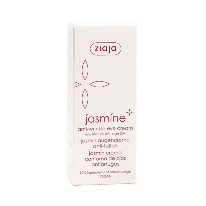 Ziaja Crema Contorno de Ojos Antiarrugas Jazmín para Pieles +50, Anti Ojeras y Bolsas, 15 ml