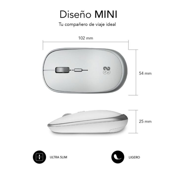 SUBBLIM Raton Wireless Mini Mouse Silver 2