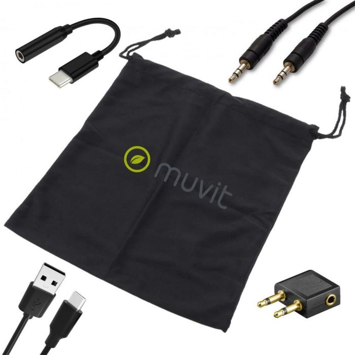 Muvit Auriculares ANC Inalámbricos Blanco - Reducción de Ruido, 40h Batería, USB-C, Bluetooth, Diseño Eco-Sostenible 3 Muvit Auriculares ANC Inalámbricos Blanco - Reducción de Ruido, 40h Batería, USB-C, Bluetooth, Diseño Eco-Sostenible 3