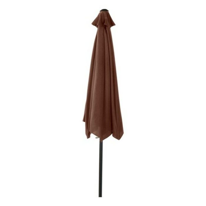 DKD Home Decor Parasol Sunlla de Jardín 270x270 cm, 250 cm Alto, Marrón Gris Oscuro, Plegable, Acero y Poliéster 160 gsm con 6 Varillas 1 DKD Home Decor Parasol Sunlla de Jardín 270x270 cm, 250 cm Alto, Marrón Gris Oscuro, Plegable, Acero y Poliéster 160 gsm con 6 Varillas 1