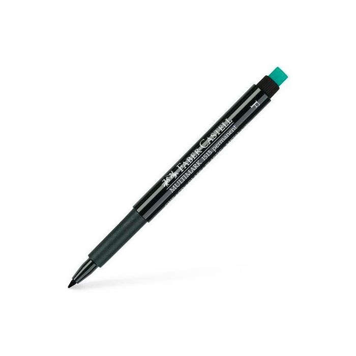 Faber Castell Rotulador Permanente Multifuncional Multimark F Negro con Goma Integrada (10 Unidades) para Múltiples Superficies (10 Unidades)